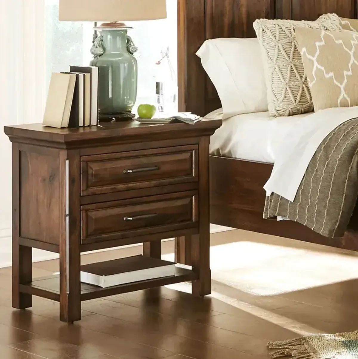 Hill Crest 2 Drawer Night Stand