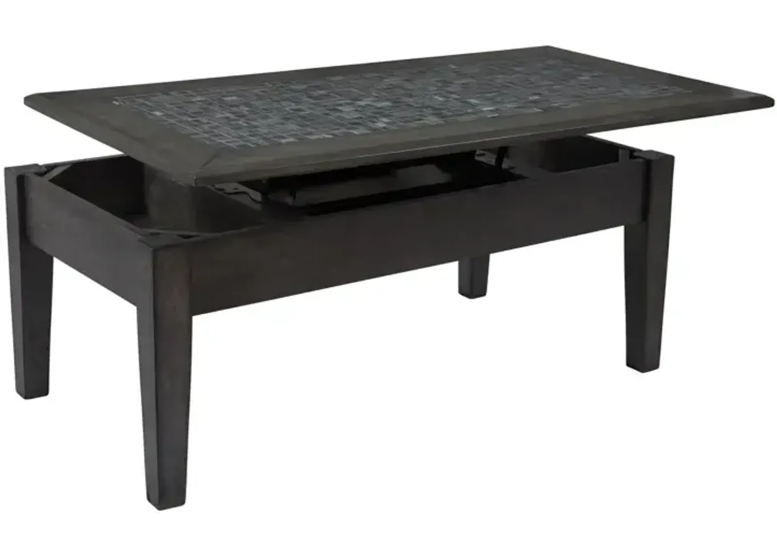 Grey Mosaic Lift Top Cocktail Table