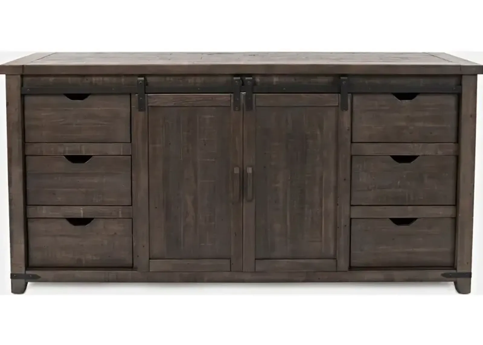 Madison County 70" Barn Door Server - Barnwood