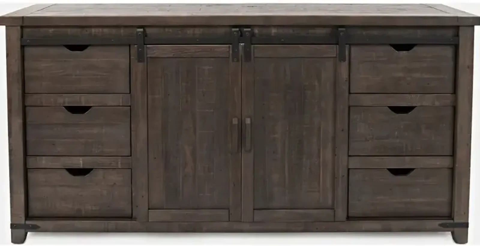 Madison County 70" Barn Door Server - Barnwood