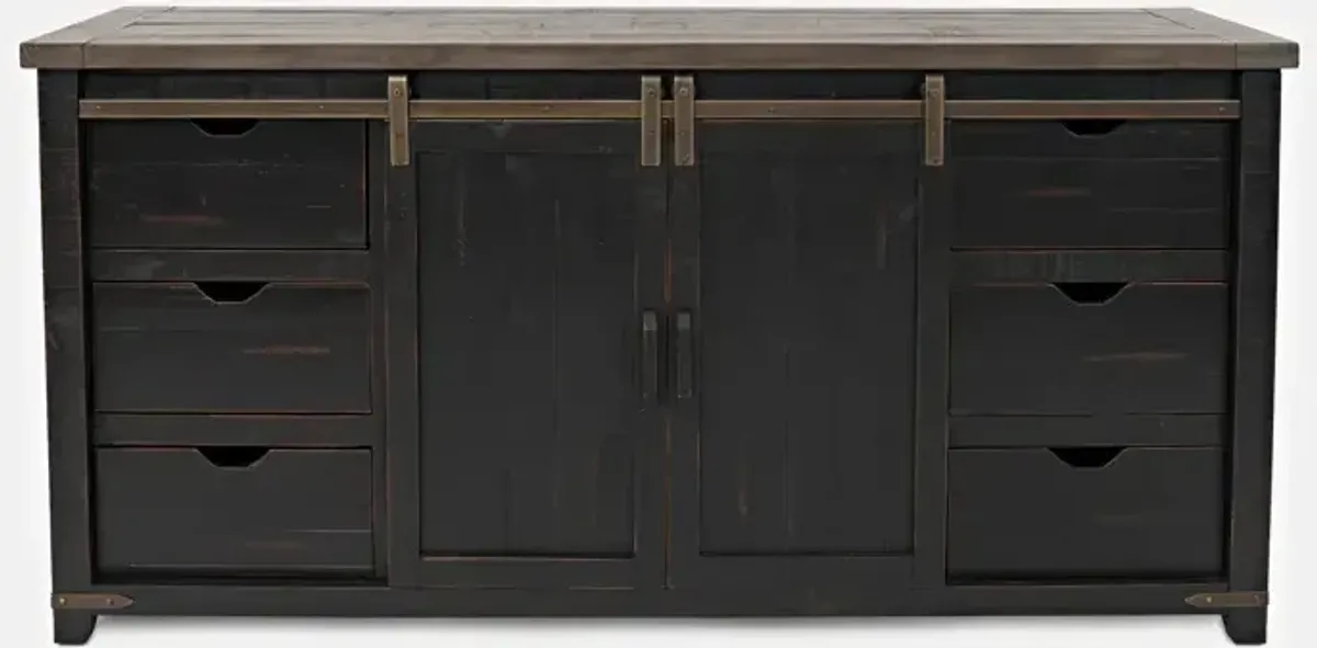 Madison County 70" Barn Door Server - Vintage Black
