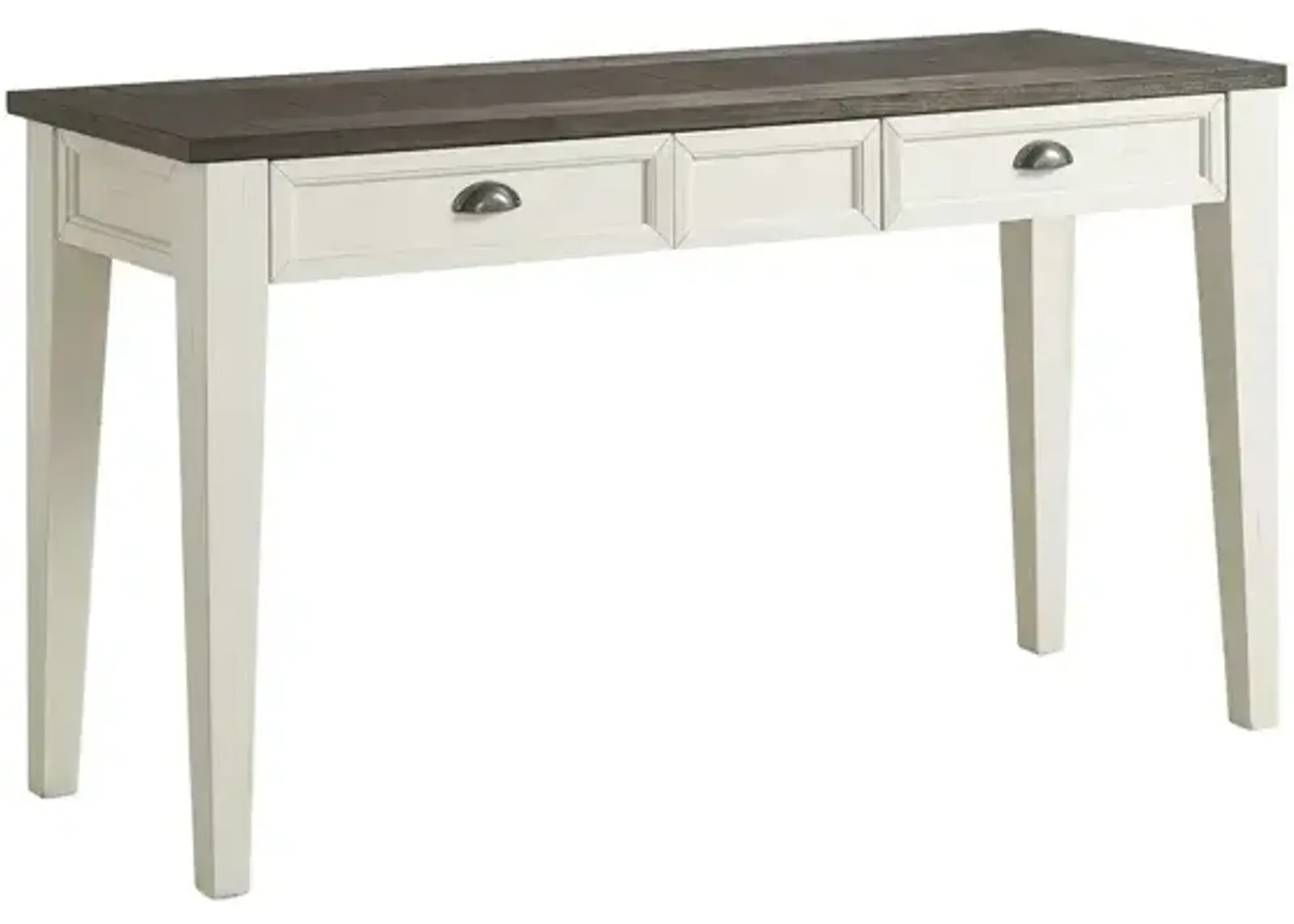 Cayla Sofa Table - Dark Oak/White