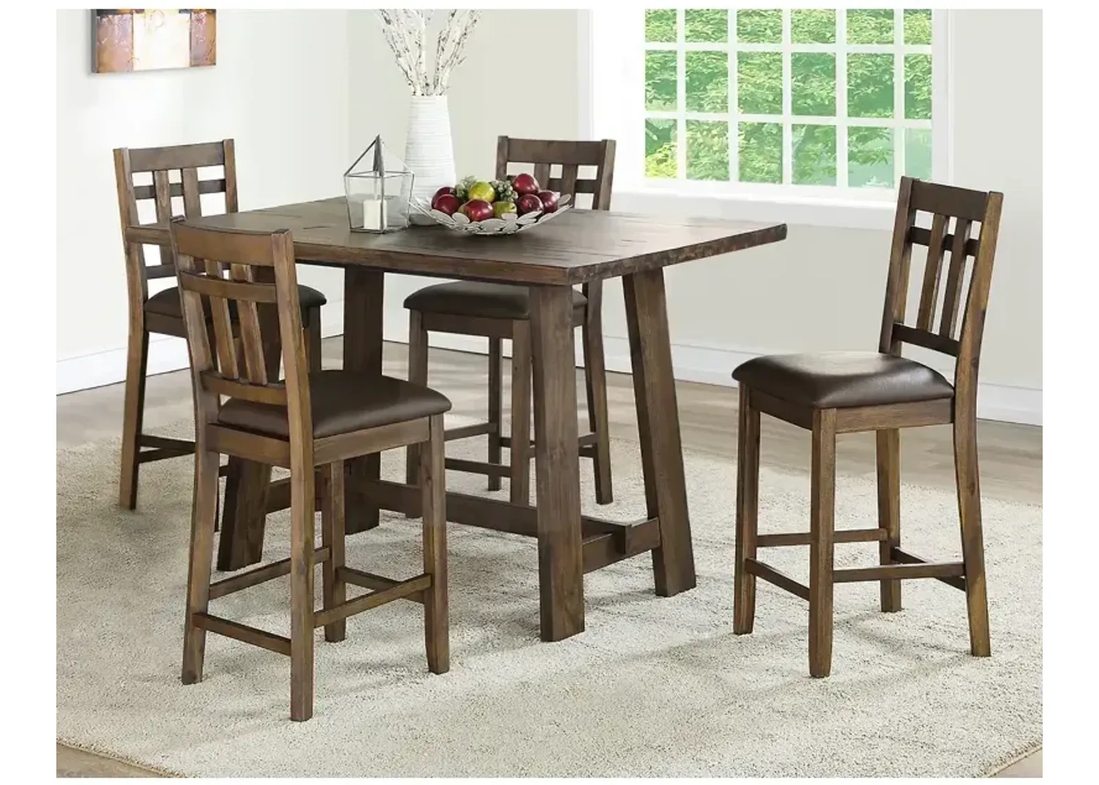 Saranac 5 PC Counter Height Dining Set