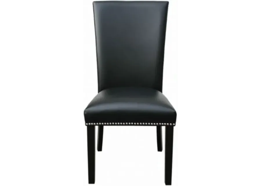 Camila Black Side Chair w/Nailheads