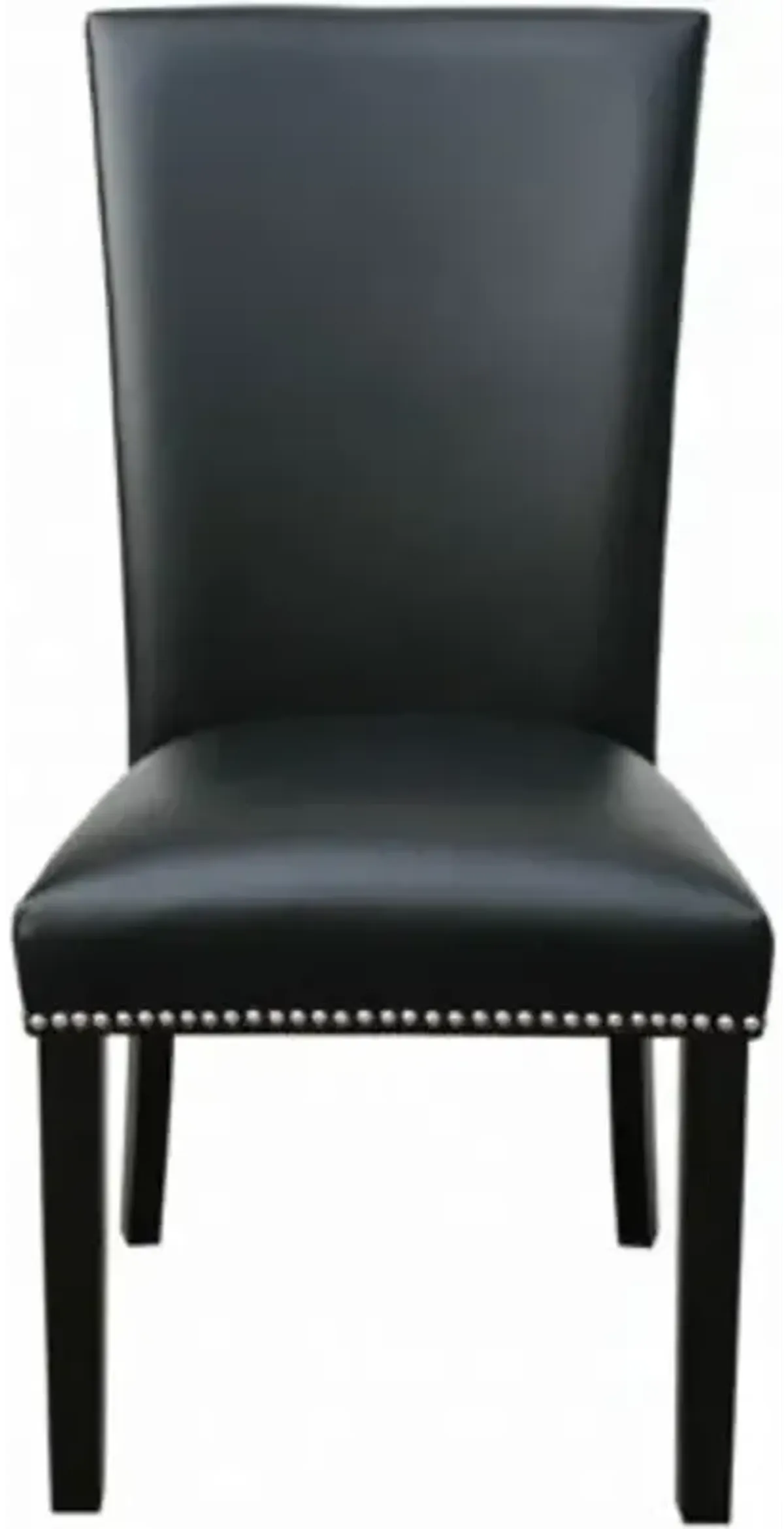 Camila Black Side Chair w/Nailheads