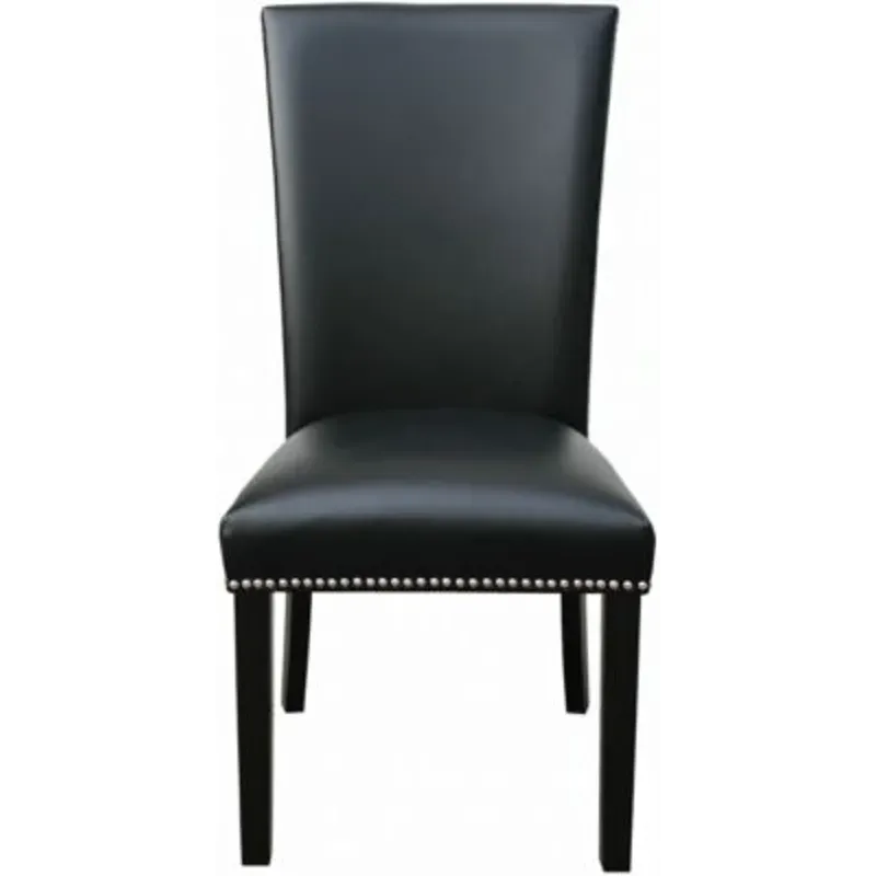 Camila Black Side Chair w/Nailheads