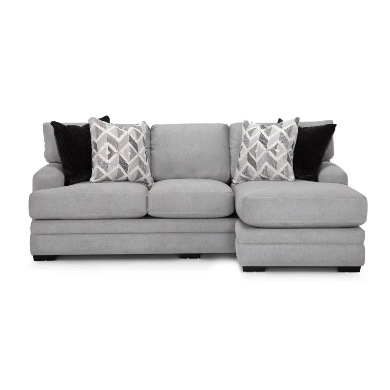 Cleo Sofa with Reversible Chaise - Casey Pebble