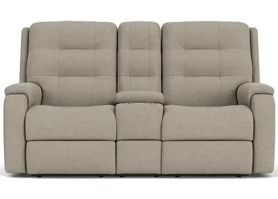 Arlo Power Reclining Loveseat with Console & Power Headrests & Lumbar