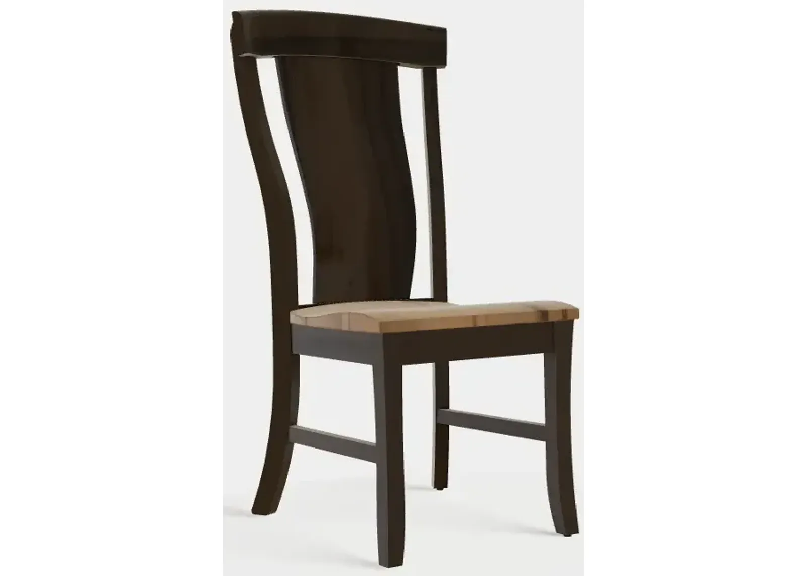 Venice Side Chair w/Wood Seat - Wormy Maple