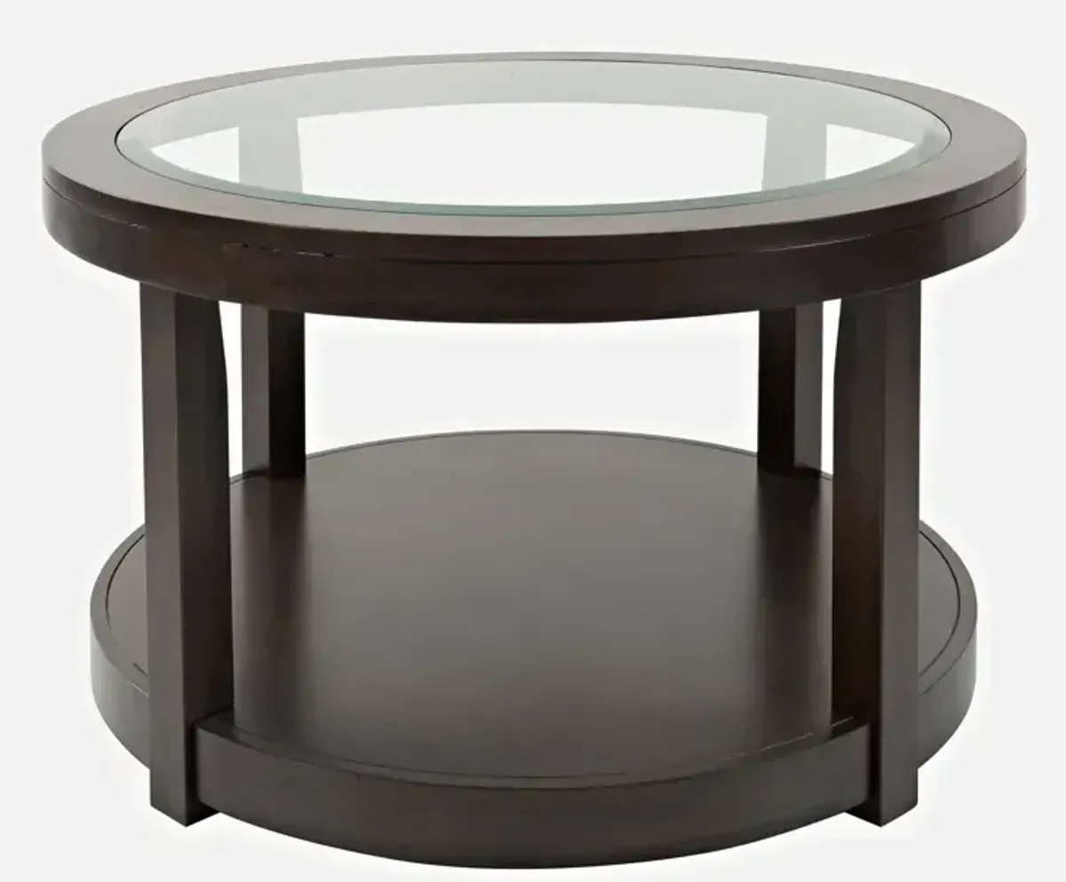 Urban Icon Round Castered Cocktail Table - Merlot