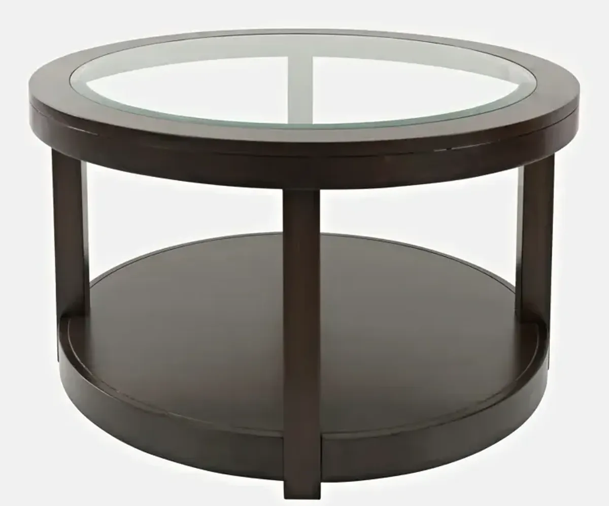 Urban Icon Round Castered Cocktail Table - Merlot
