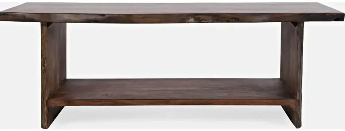 Global Archive Cooper Live Edge Storage Bench - Light Chestnut