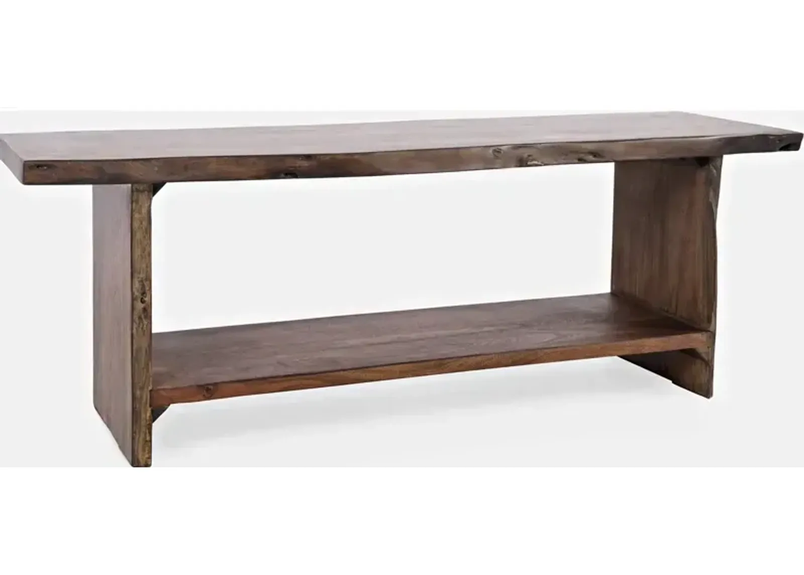 Global Archive Cooper Live Edge Storage Bench - Light Chestnut