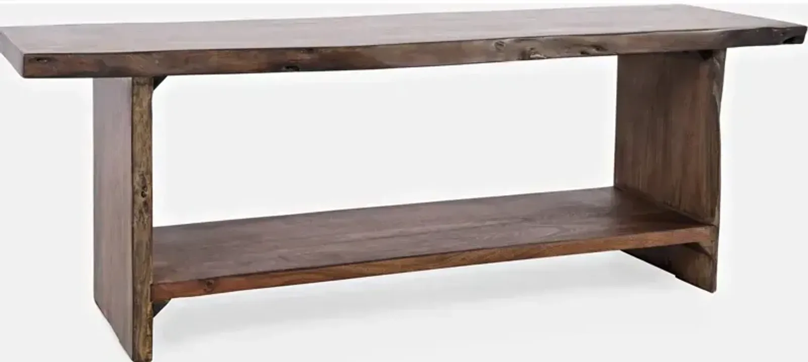 Global Archive Cooper Live Edge Storage Bench - Light Chestnut