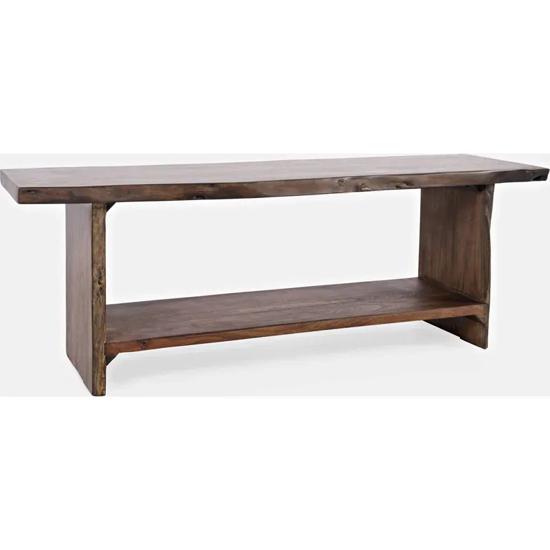 Global Archive Cooper Live Edge Storage Bench - Light Chestnut