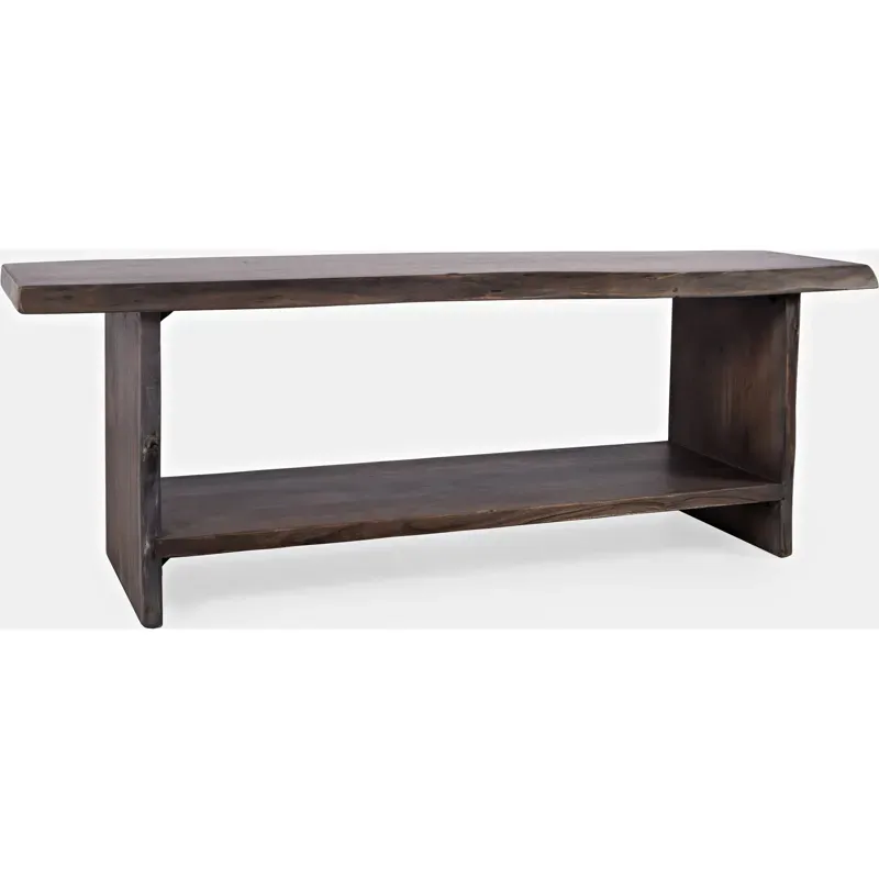 Global Archive Cooper Live Edge Storage Bench - Slate