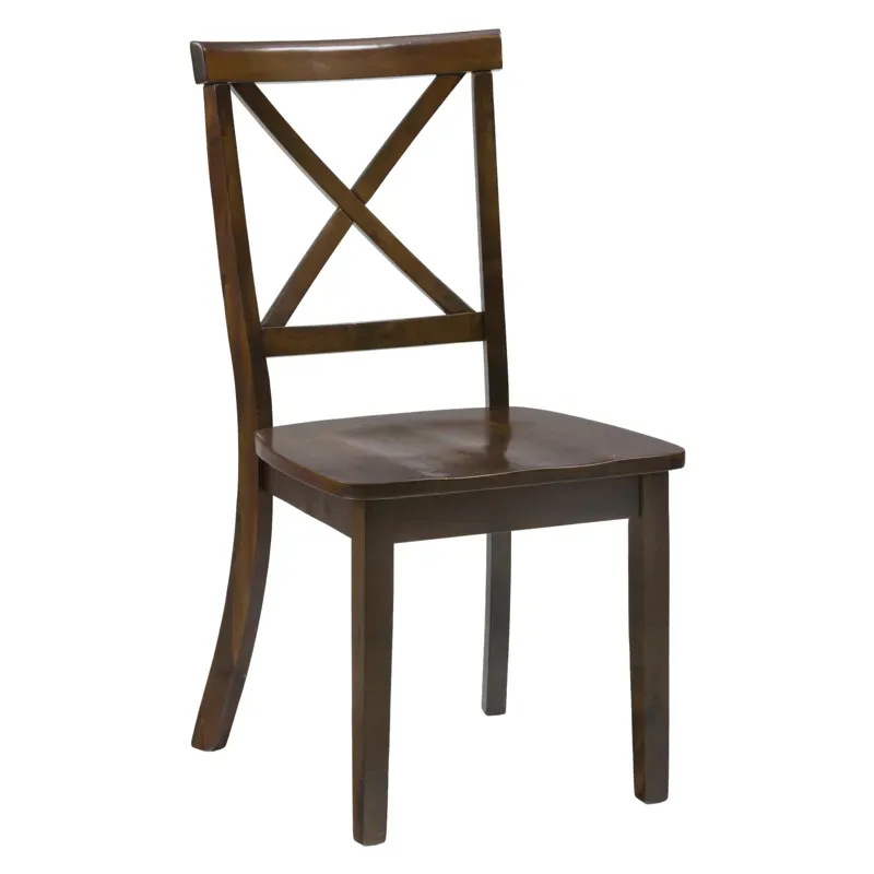 Richmond Cherry X Back Chair w/Wood Seat