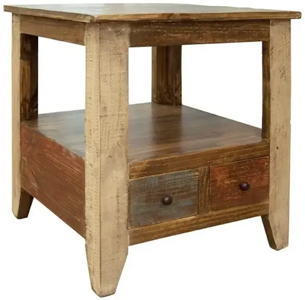 Antique Multicolor End table