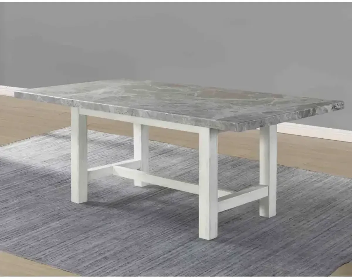 Canova 78" Gray Marble Top Dining Table