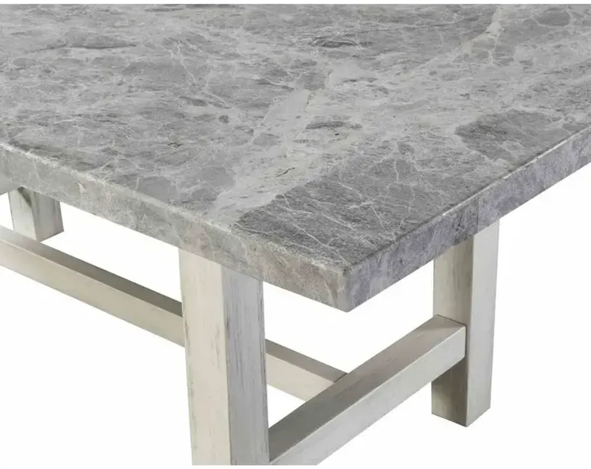 Canova 78" Gray Marble Top Dining Table