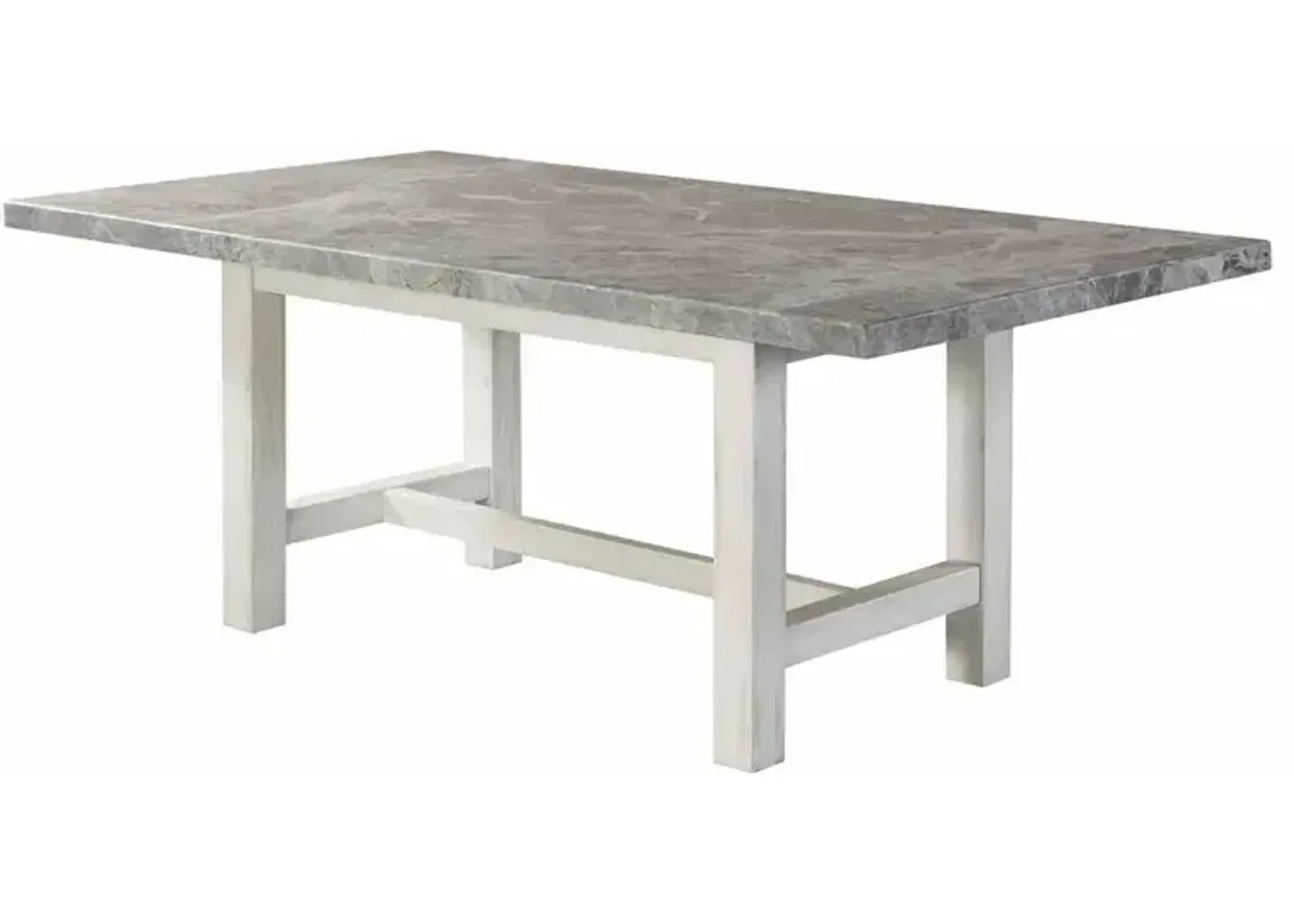 Canova 78" Gray Marble Top Dining Table