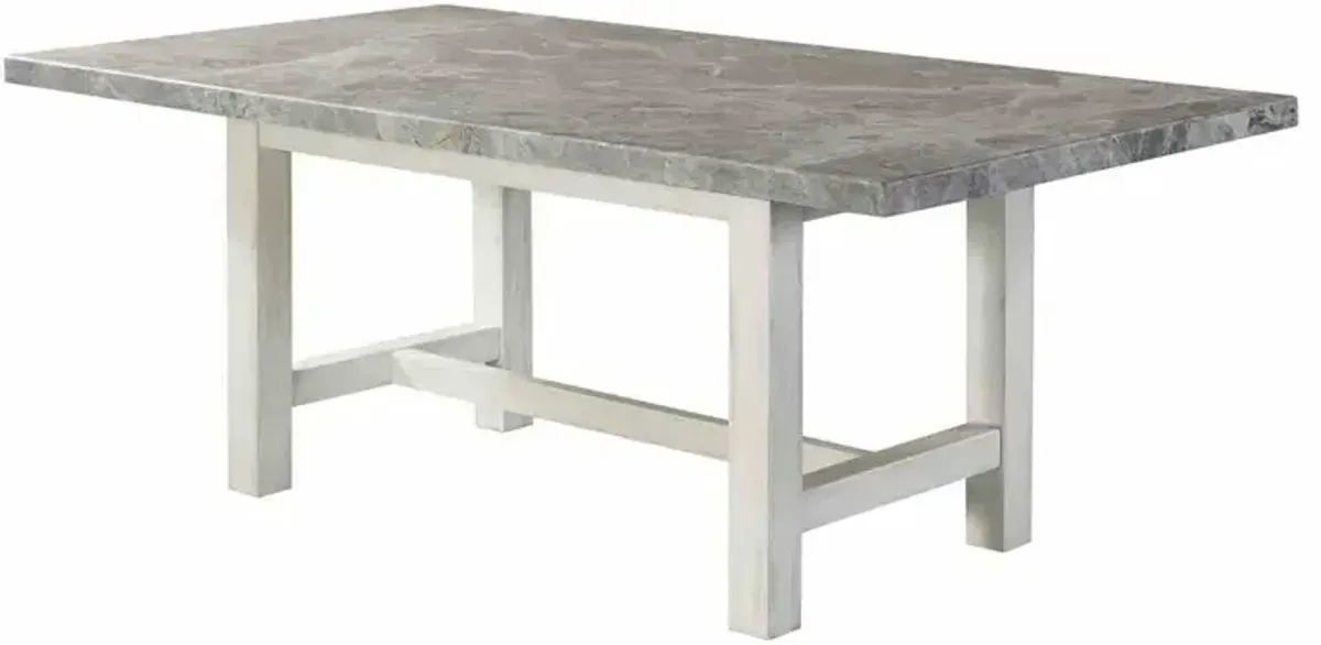 Canova 78" Gray Marble Top Dining Table