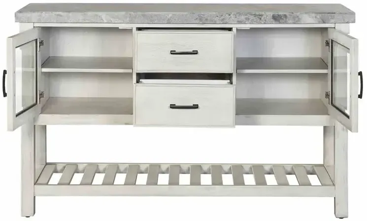 Canova Gray Marble Top Server