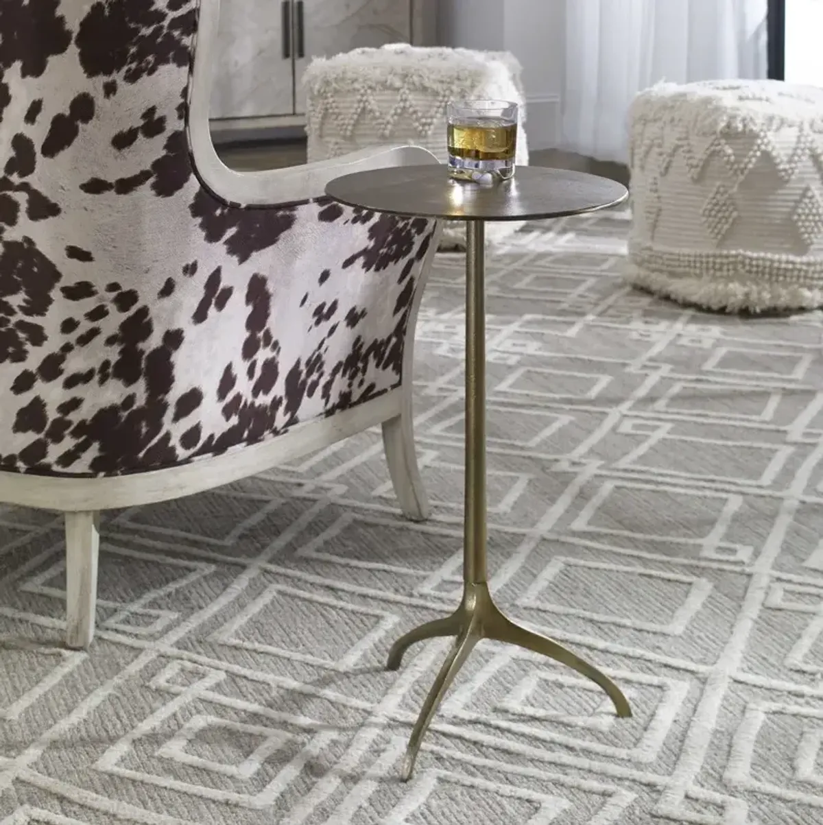 Beacon Accent Table, Gold