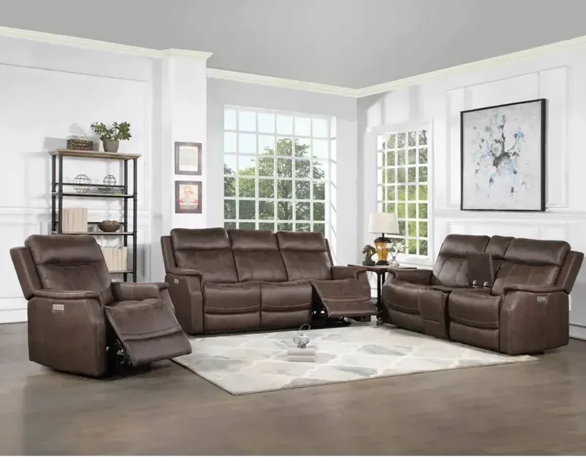 Valencia Dual-Power Reclining Sofa - Walnut