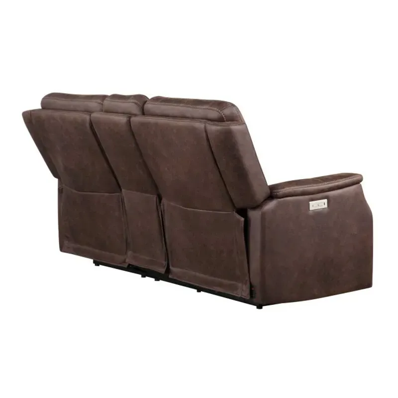 Valencia Power Reclining Loveseat w/Console - Walnut