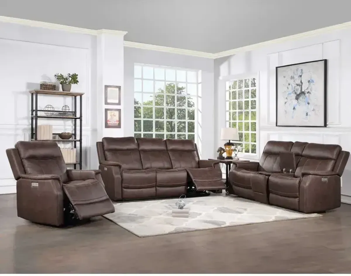 Valencia Power Reclining Loveseat w/Console - Walnut