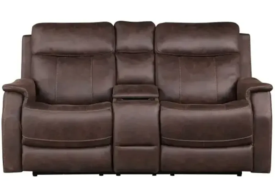 Valencia Power Reclining Loveseat w/Console - Walnut