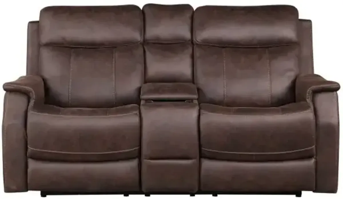 Valencia Power Reclining Loveseat w/Console - Walnut