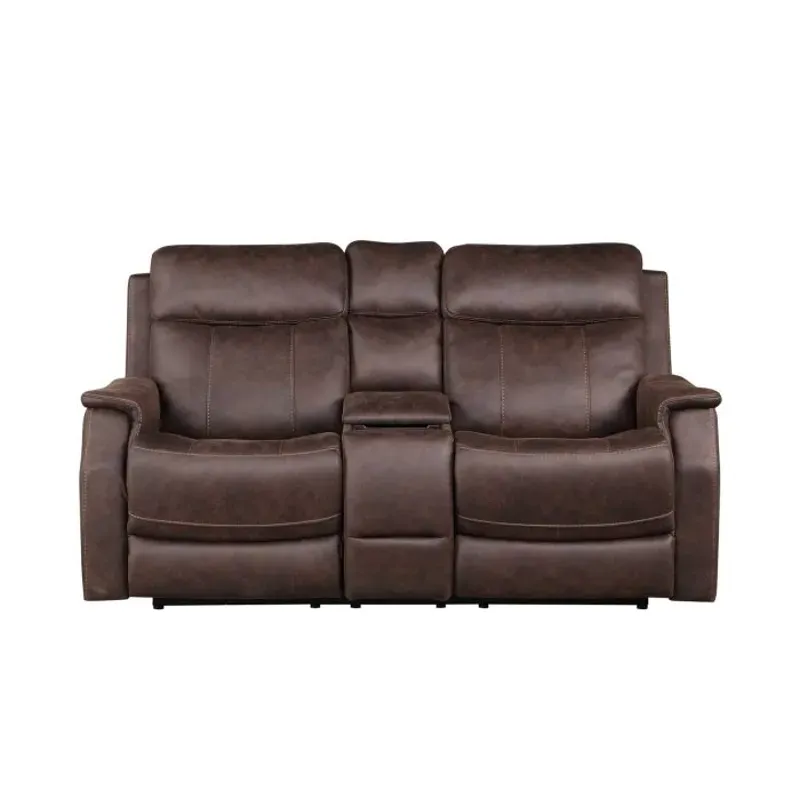 Valencia Power Reclining Loveseat w/Console - Walnut