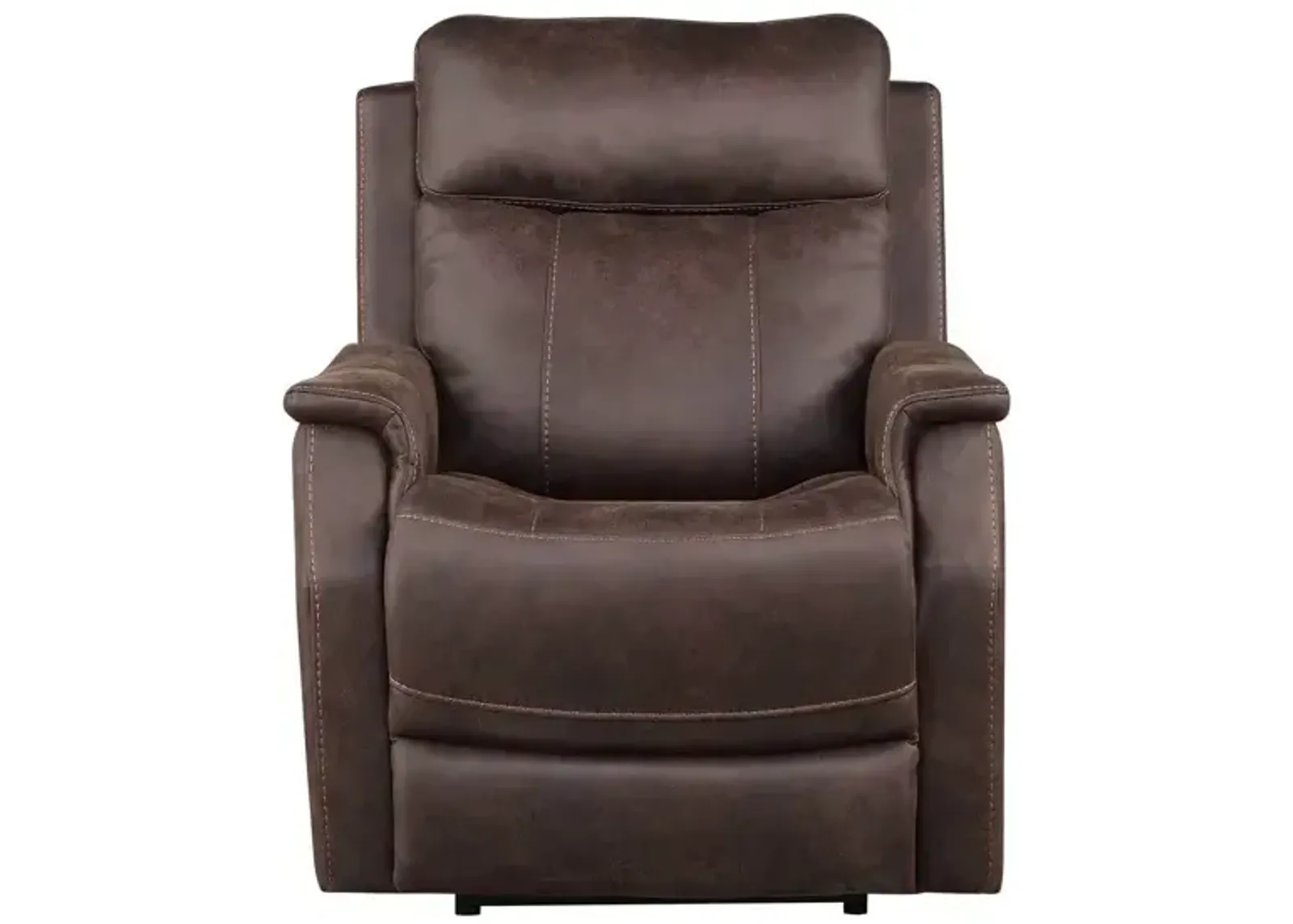 Valencia Dual-Power Leatherette Recliner, Walnut