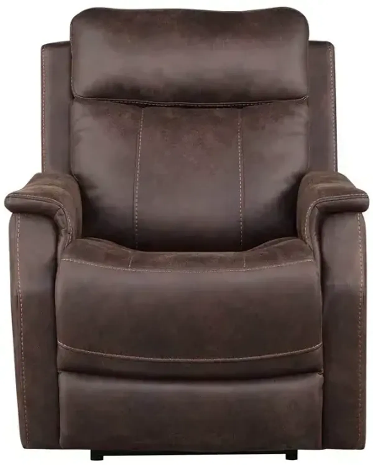 Valencia Dual-Power Leatherette Recliner, Walnut