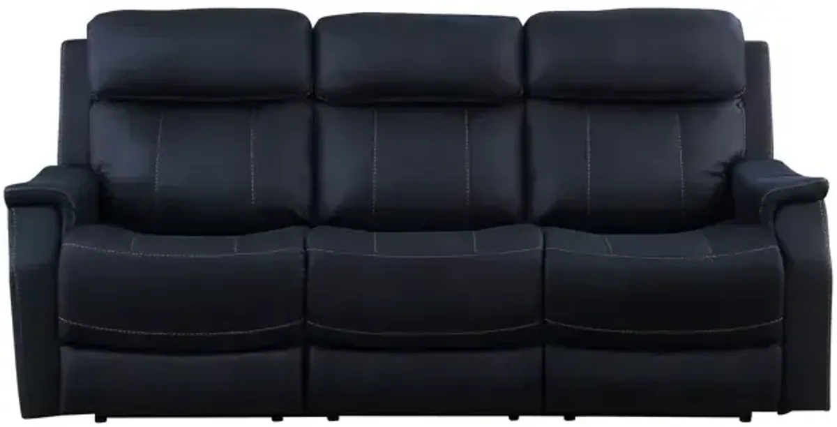 Valencia Dual-Power Reclining Sofa, Ocean Blue