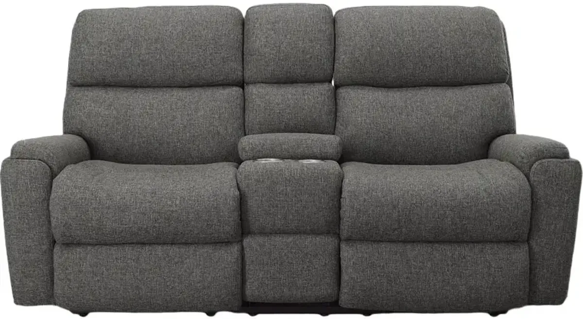 Rio Power Reclining Loveseat w/ Console & Power Headrests