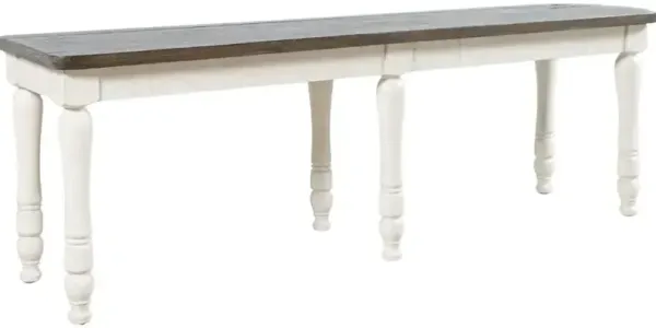 Madison County Dining Bench - Vintage White