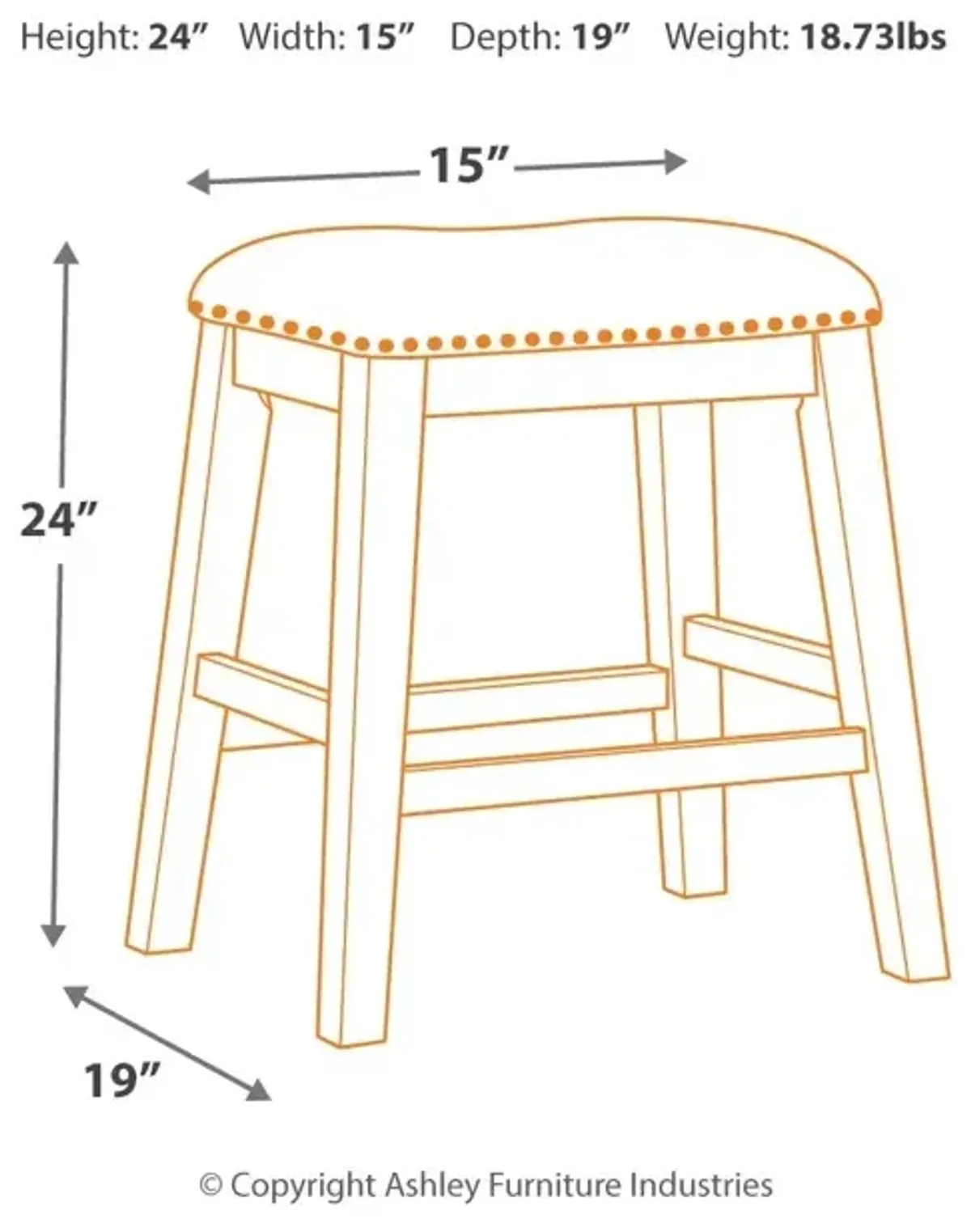 Caitbrook Counter Height Upholstered Bar Stool