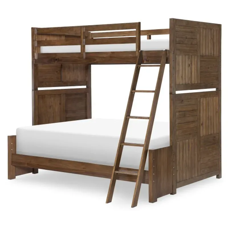 Summer Camp Twin Over Full Bunk Bed - Brown