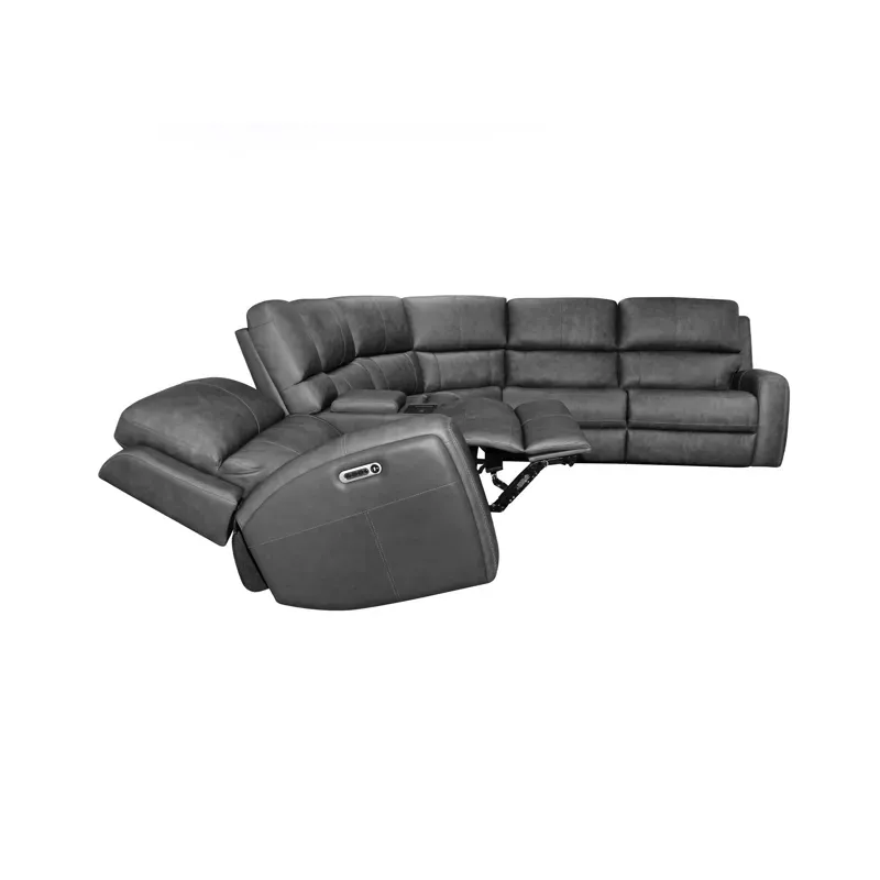 Linden 6 PC Power Reclining Sectional with Power Headrests & Lumbar