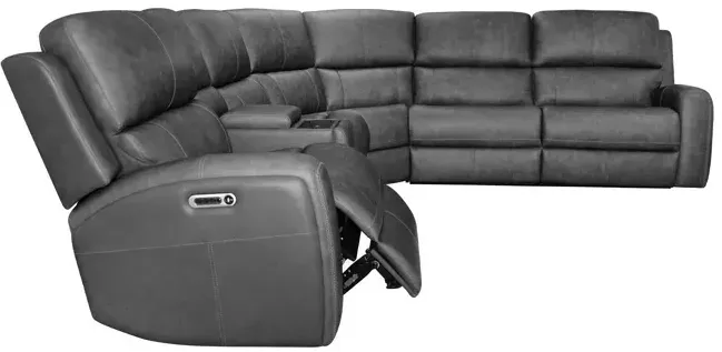 Linden 6 PC Power Reclining Sectional with Power Headrests & Lumbar