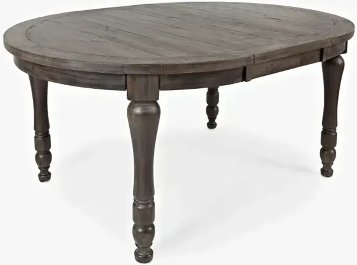 Madison County 5 Piece Round Extendable Dining Set - Barnwood