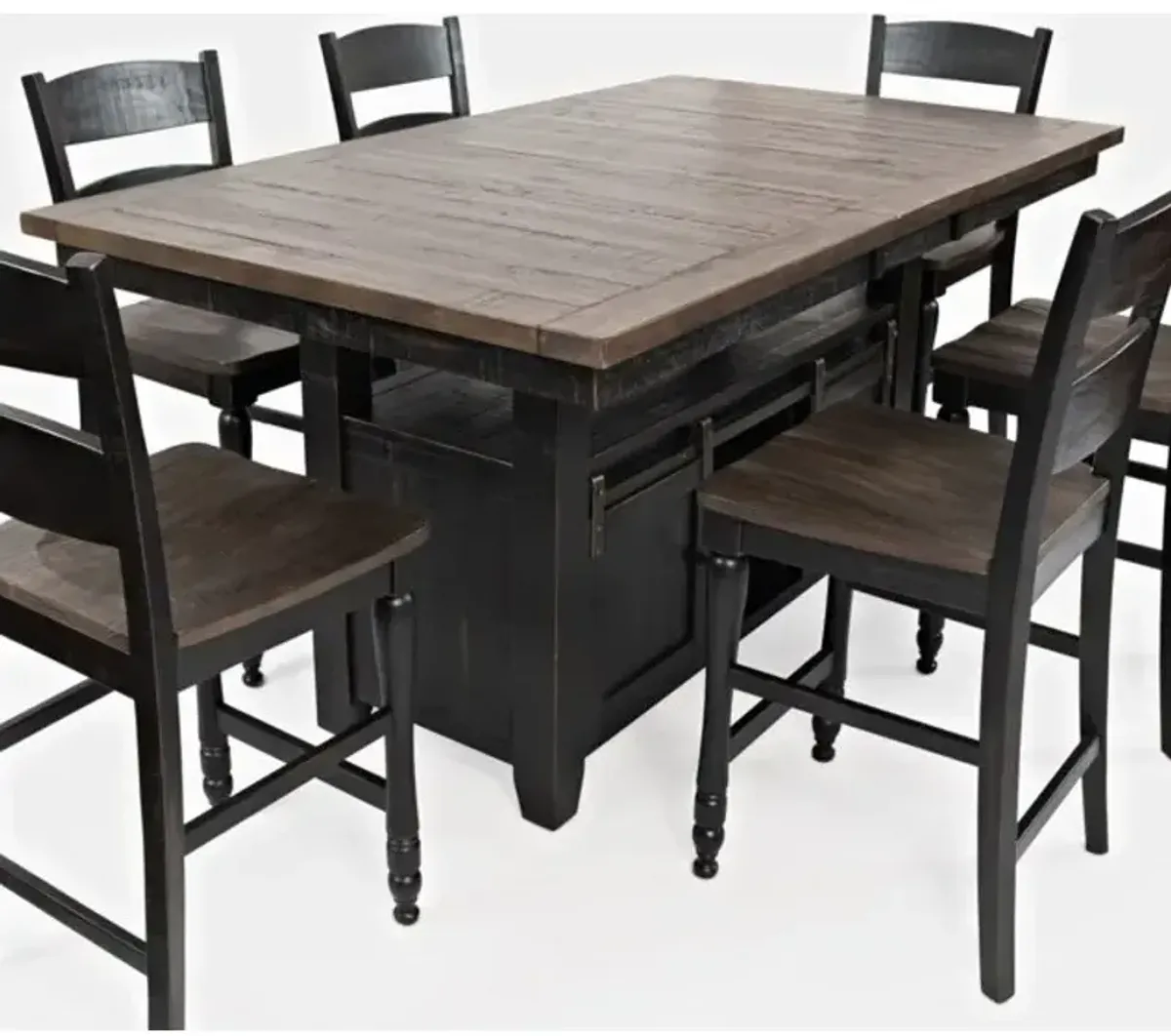 Madison County Counter Height 5 Piece Adjustable Dining Set w/ Stools - Vintage Black