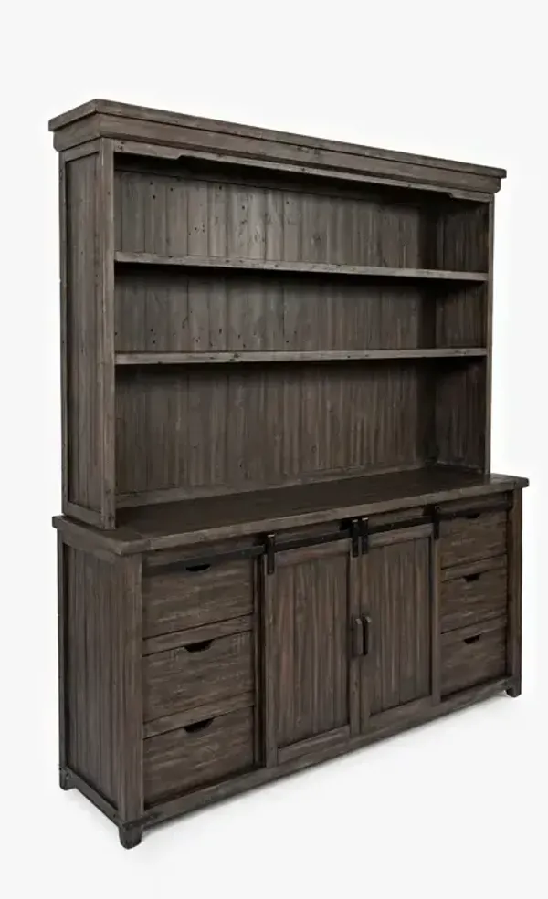 Madison County Server + Hutch - Barnwood