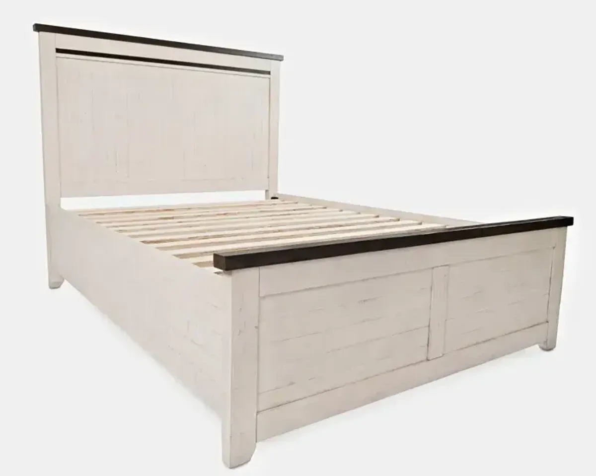 Madison County King Panel Bed - Vintage White