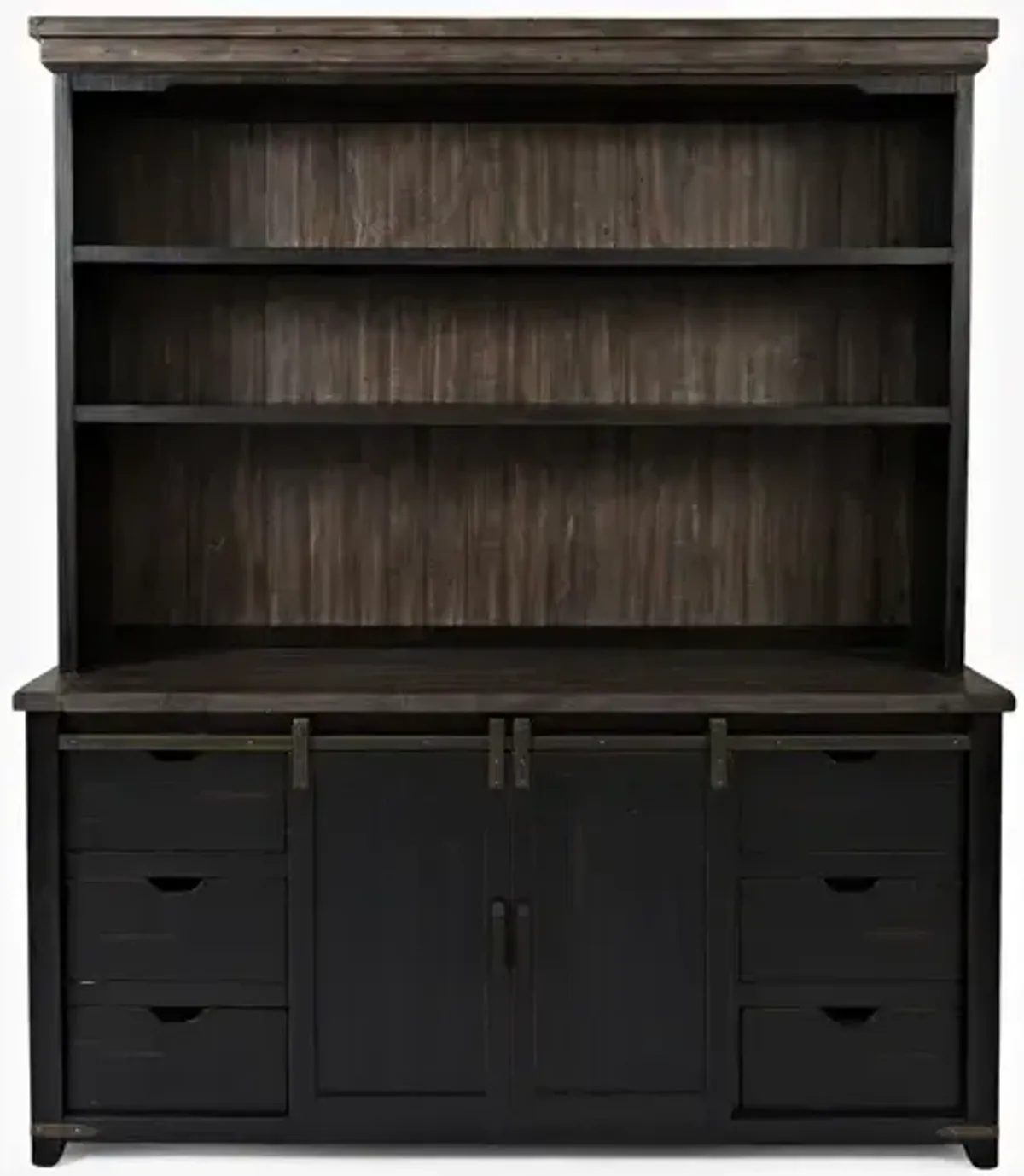 Madison County Server + Hutch - Vintage Black