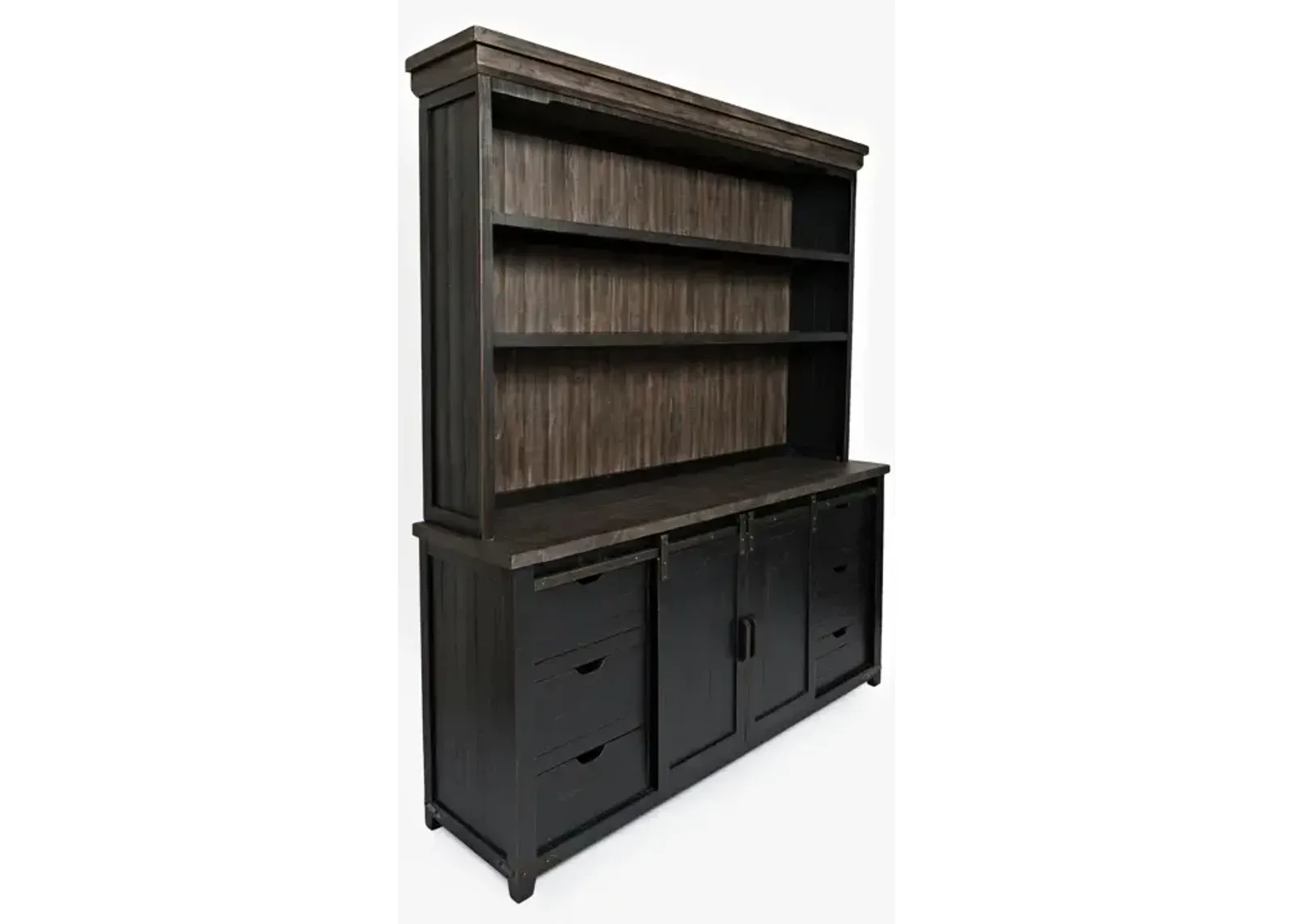 Madison County Server + Hutch - Vintage Black