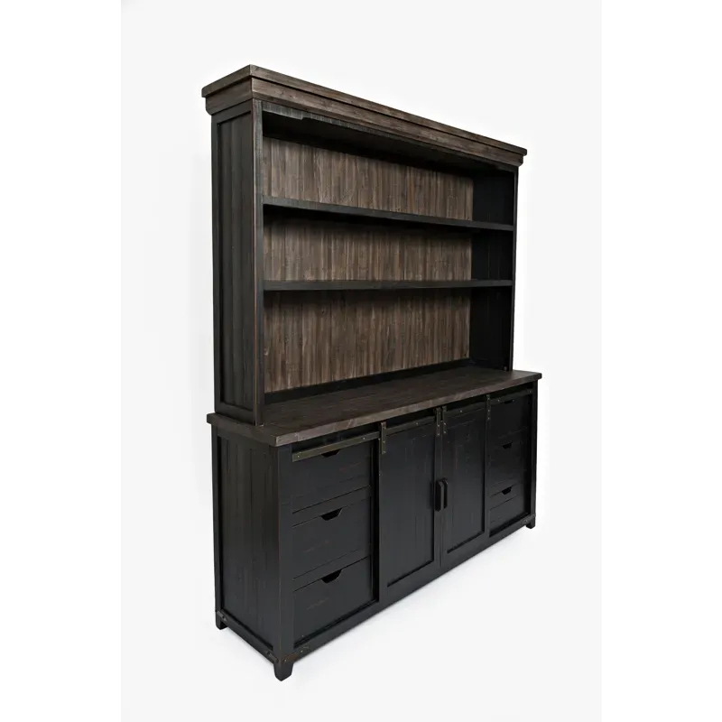 Madison County Server + Hutch - Vintage Black